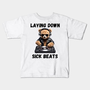 Badass DJ Teddy Bear Kids T-Shirt